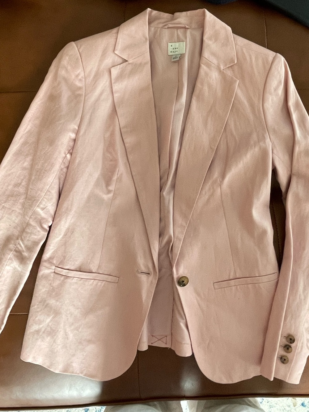 Pink Linen Feel Blazer